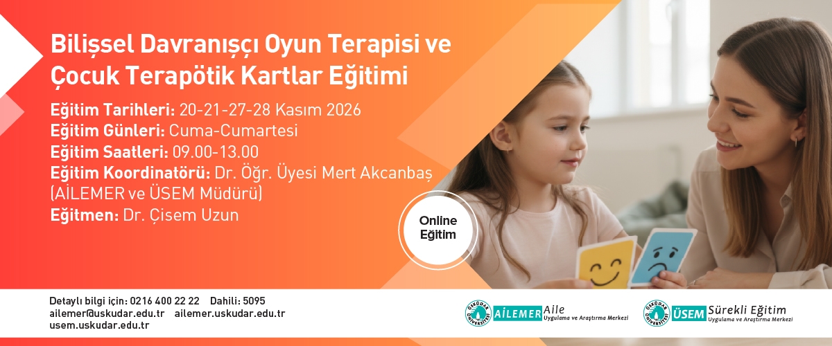 Bilişsel Davranışçı Oyun Terapisi ve Çocuk Terapötik kartlar Eğitimi Bilişsel Davranışçı Oyun Terapisi ve Çocuk Terapötik kartlar Eğitimi
